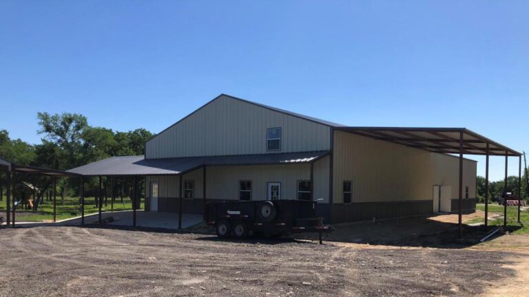 Gable and Side Wall Lean on Shop.